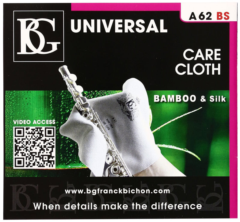 BG Model A62BS Bamboo/Silk Universal Care Cloth - Regular Size (20 x 29 cm)- for sale at BrassAndWinds.com