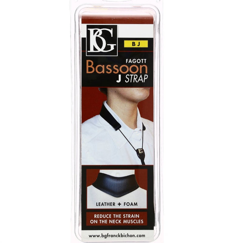 BG Model BJ "J" Leather Foam Padded Bassoon Strap- for sale at BrassAndWinds.com