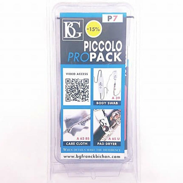 BG Model P7 Pro Pack for Piccolo (Care Cloth, Body Swab and Pad Dryer)- for sale at BrassAndWinds.com