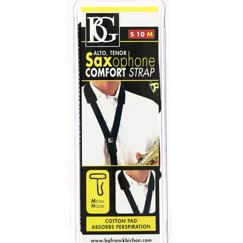 BG Model S10M Alto/Tenor Saxophone Comfort Strap with Metal Hook- for sale at BrassAndWinds.com