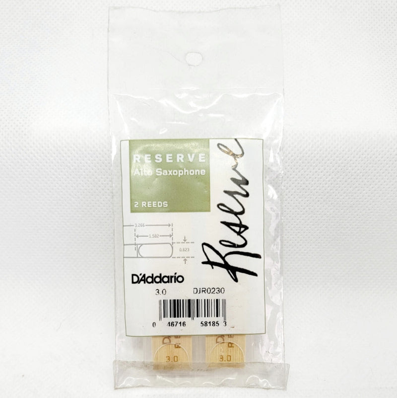 D'Addario Reserve Alto Saxophone Reeds, Strength 3, Box of 2- for sale at BrassAndWinds.com