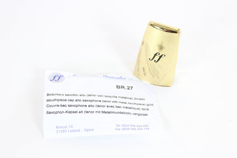 Fortissimo BR.27 Gold Plastic Cap for Metal Alto/Tenor Saxophone Mouthpiece- for sale at BrassAndWinds.com