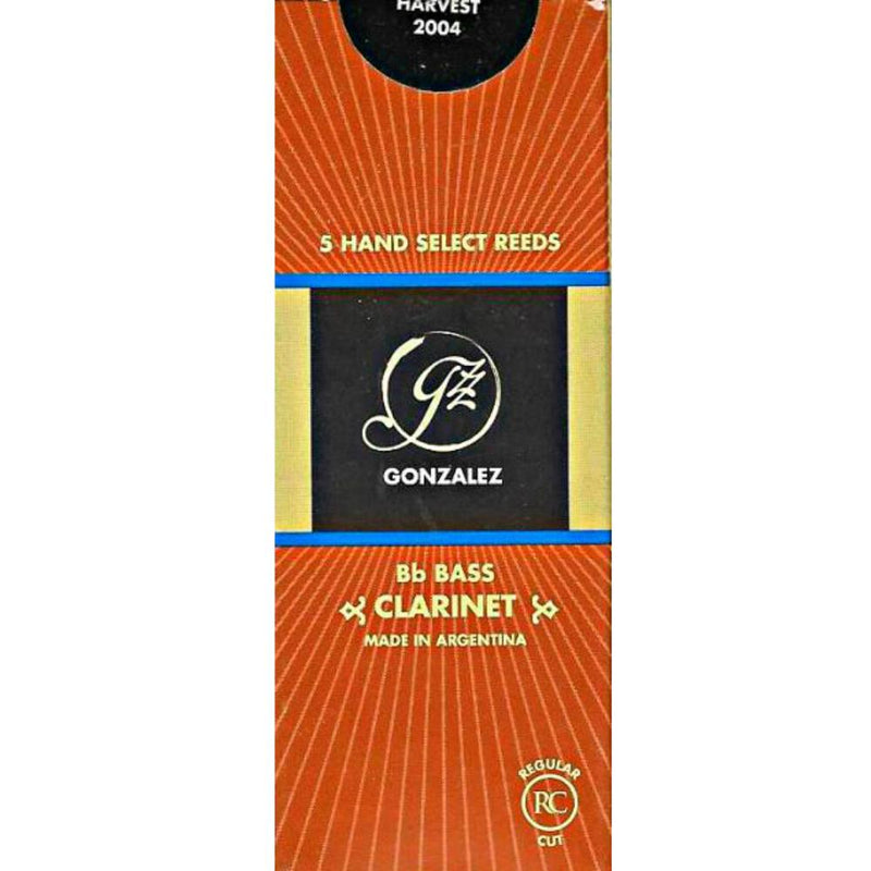 Gonzalez Bb Bass Clarinet Reeds Strength 4, Box of 5- for sale at BrassAndWinds.com