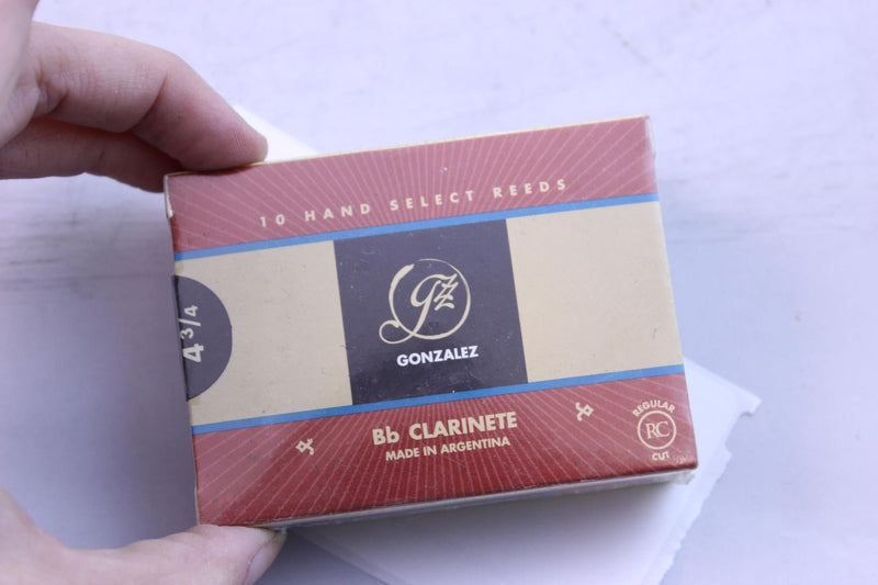 Gonzalez Bb Clarinet Reeds Strength 4.75, Box of 10- for sale at BrassAndWinds.com