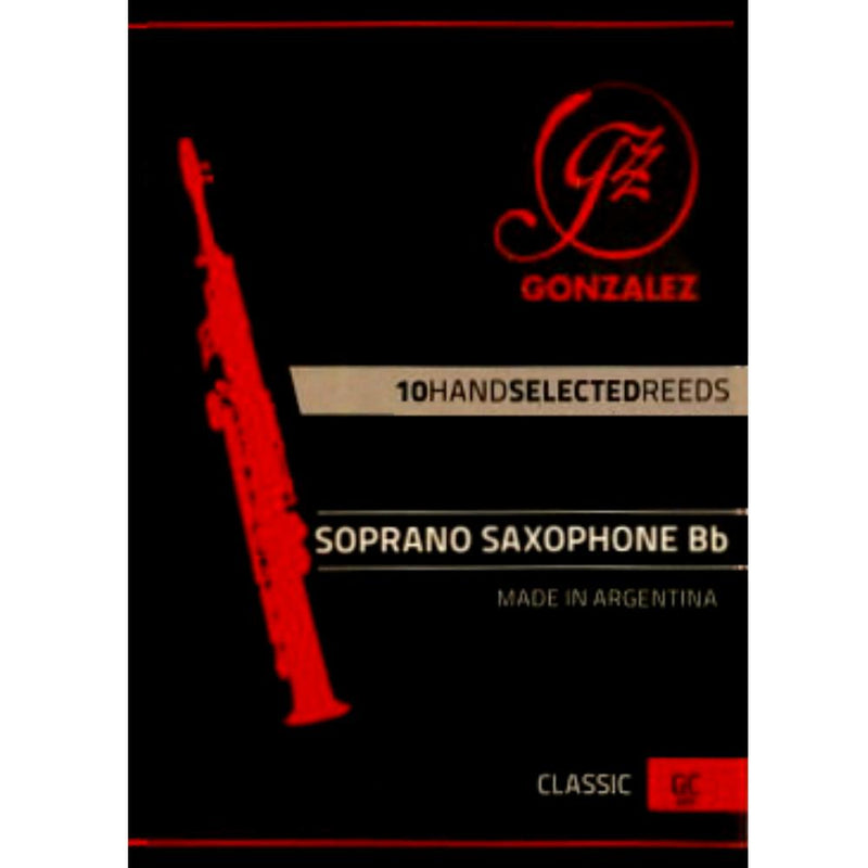 Gonzalez Bb Soprano Saxophone 'Classic' Reeds Strength 4, Box of 10- for sale at BrassAndWinds.com