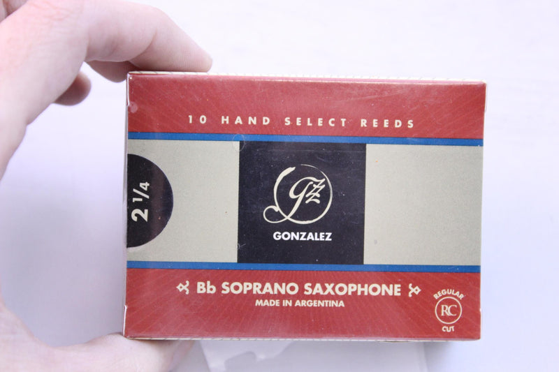 Gonzalez Bb Soprano Saxophone Reeds Strength 2.25, Box of 10- for sale at BrassAndWinds.com