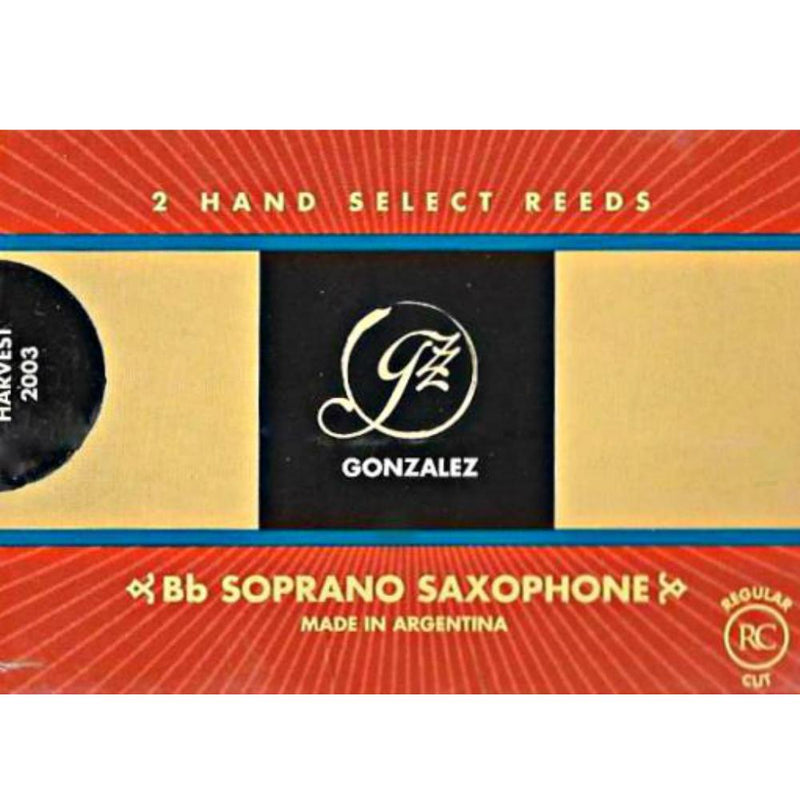 Gonzalez Bb Soprano Saxophone Reeds Strength 2.5, Box of 2- for sale at BrassAndWinds.com