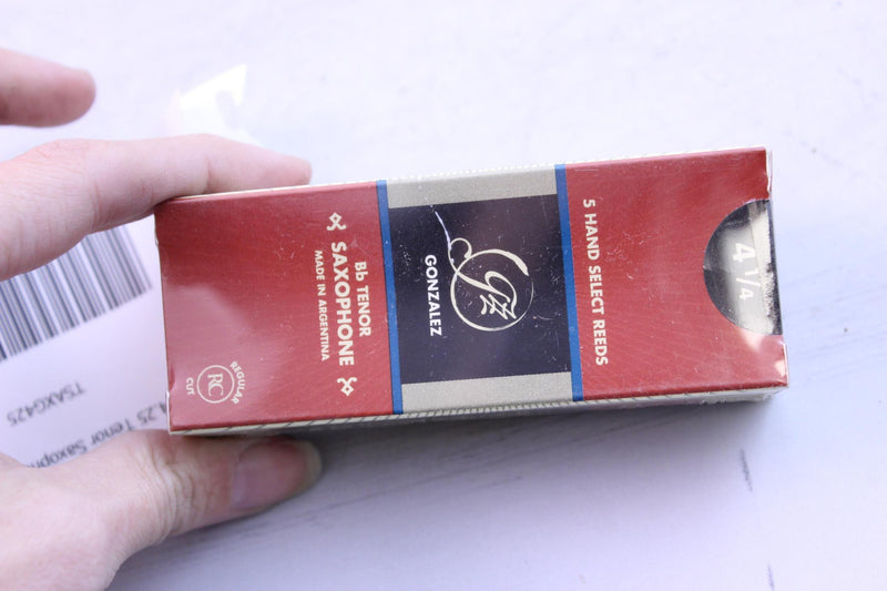 Gonzalez Bb Tenor Saxophone Reeds Strength 4.25, Box of 5- for sale at BrassAndWinds.com