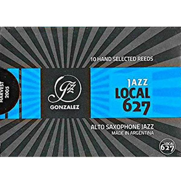 Gonzalez Eb Alto Saxophone 'Local 627' Jazz Reeds Strength 3, Box of 10- for sale at BrassAndWinds.com