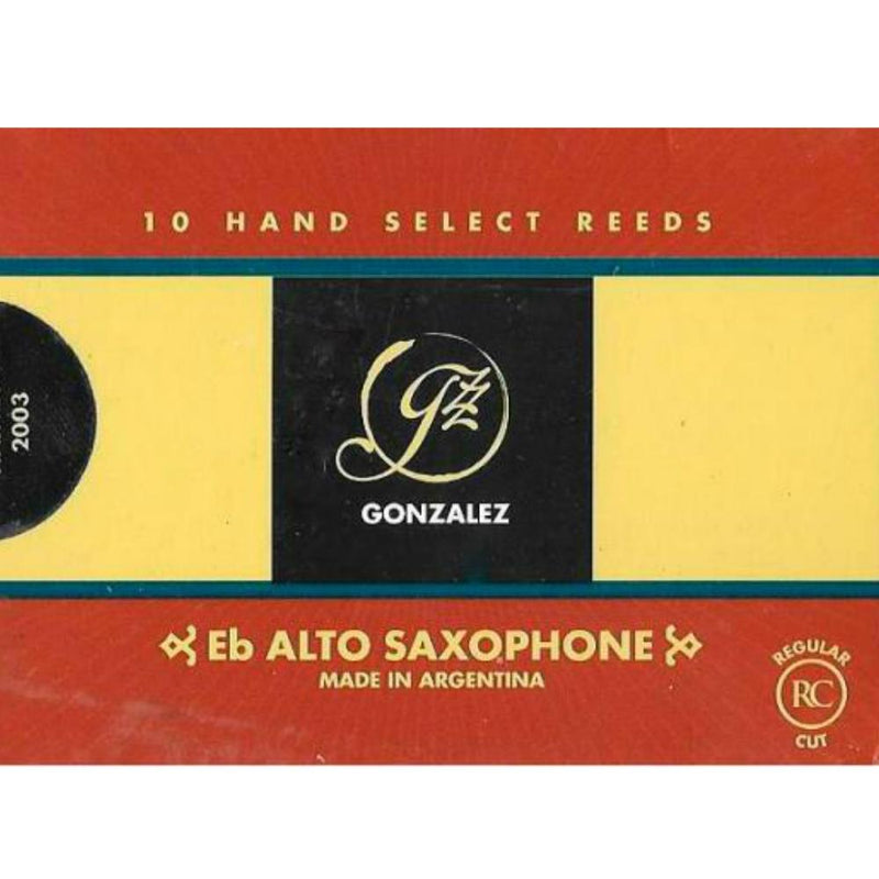 Gonzalez Eb Alto Saxophone Reeds Strength 4.5, Box of 10- for sale at BrassAndWinds.com