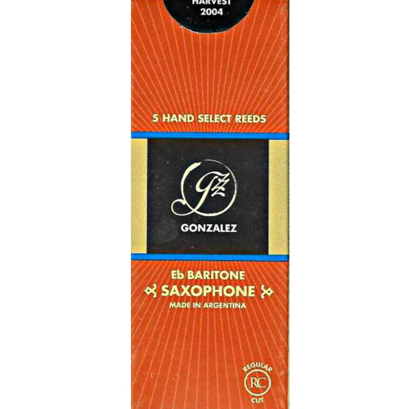 Gonzalez Eb Baritone Saxophone Reeds Strength 4.5, Box of 5- for sale at BrassAndWinds.com