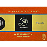 Gonzalez Eb Clarinet Reeds, Strength 2.25, Box of 10- for sale at BrassAndWinds.com