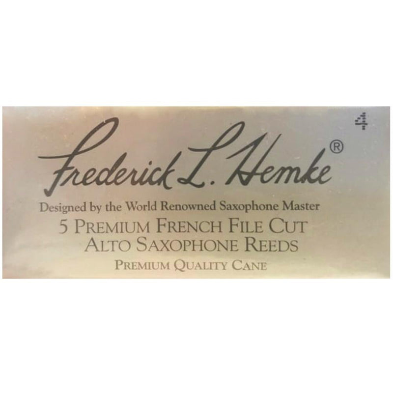 Hemke Eb Alto Saxophone Reeds by Rico, Strength 4, Box of 5- for sale at BrassAndWinds.com