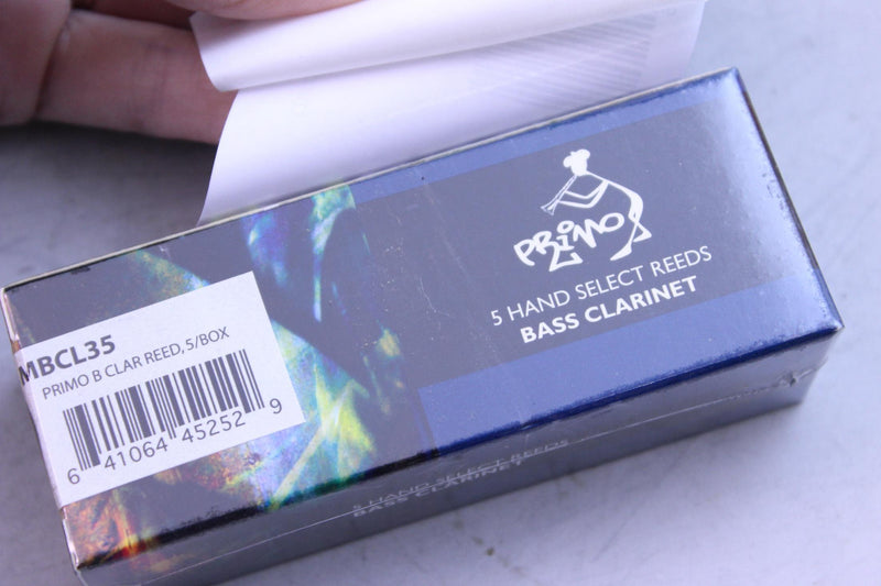 Primo Bb Bass Clarinet Reeds Strength 3.5, Box of 5- for sale at BrassAndWinds.com