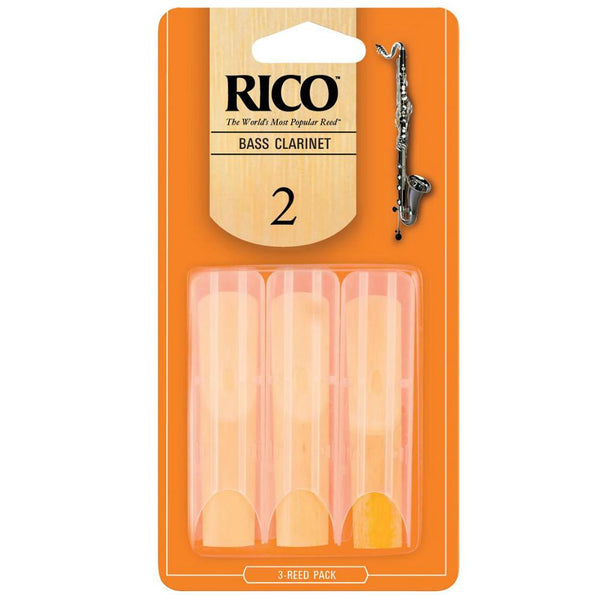 Rico Bb Bass Clarinet Reeds, Strength 2, Box of 3- for sale at BrassAndWinds.com