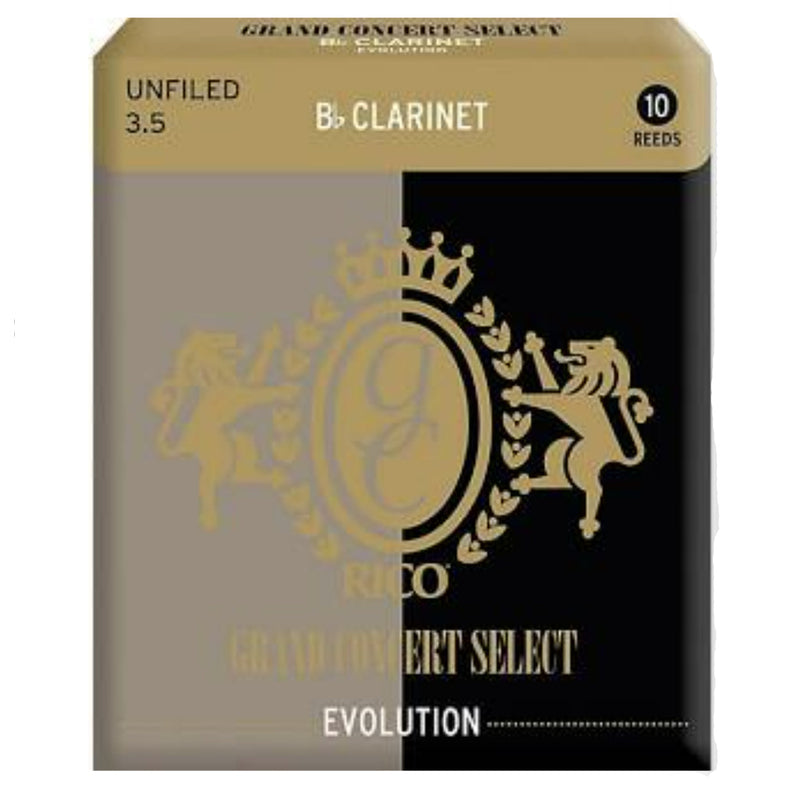 Rico Grand Concert Select Evolution Bb Clarinet Reeds, Strength 3.5, Box of 10- for sale at BrassAndWinds.com