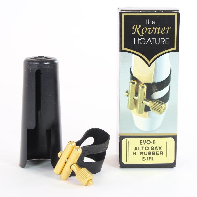 Rovner Model E-1RL Evo-5 Alto Saxophone Ligature with Cap- for sale at BrassAndWinds.com