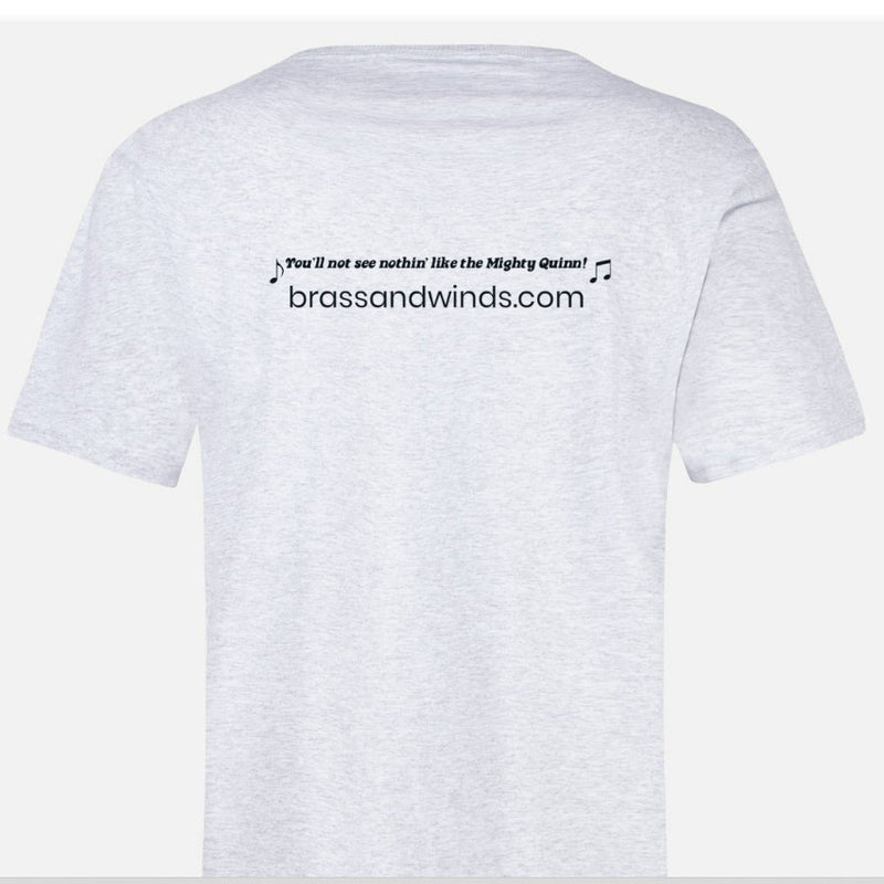 The Mighty Quinn Brass and Winds T-Shirt- for sale at BrassAndWinds.com