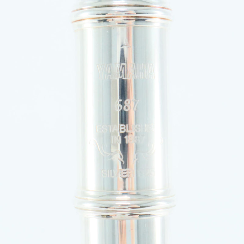 Yamaha Model YFL-687H Solid Silver Flute with Open Hole/ Inline G SN 070382 SUPERB- for sale at BrassAndWinds.com